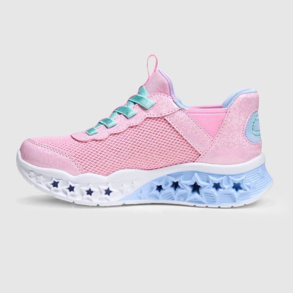 Skechers Kids' Pink Light-Up Sneakers - Picture 2 of 4